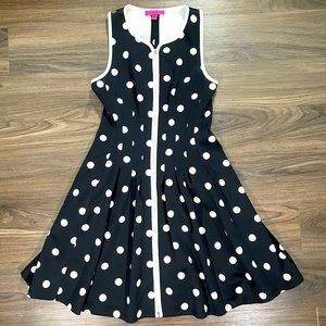 Black and Beige Polka Dot Dress